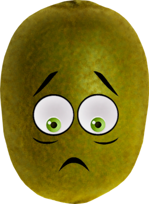 kiwi - fruit - alimentation - smiley émoticône émoji cartoon clipart illustration - artémotic