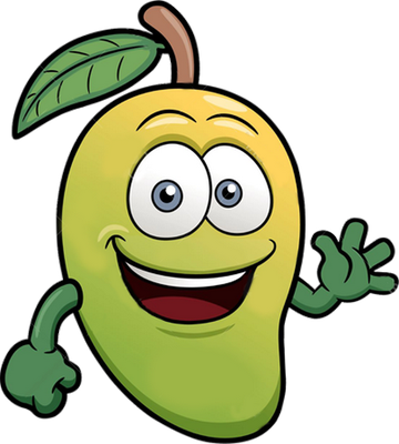 mangue - fruit - alimentation - smiley émoticône émoji cartoon clipart illustration - artémotic