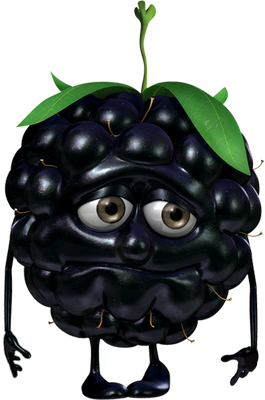 mûre - fruit - alimentation - smiley émoticône émoji cartoon clipart illustration - artémotic