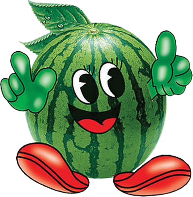 pastèque - fruit - alimentation - smiley émoticône émoji cartoon clipart illustration - artémotic