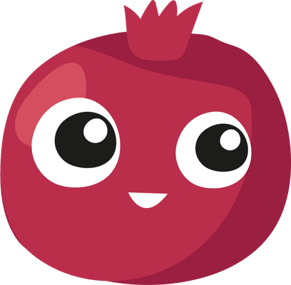 grenade - fruit - alimentation - smiley émoticône émoji cartoon clipart illustration - artémotic