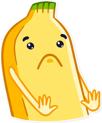 banane - fruit - alimentation - smiley émoticône émoji cartoon clipart illustration - artémotic