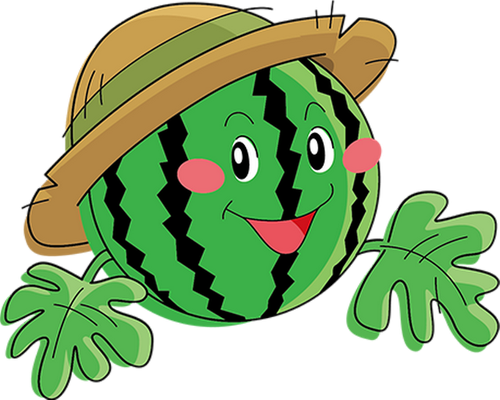 pastèque - fruit - alimentation - smiley émoticône émoji cartoon clipart illustration - artémotic