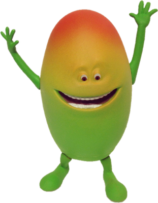 mangue - fruit - alimentation - smiley émoticône émoji cartoon clipart illustration - artémotic