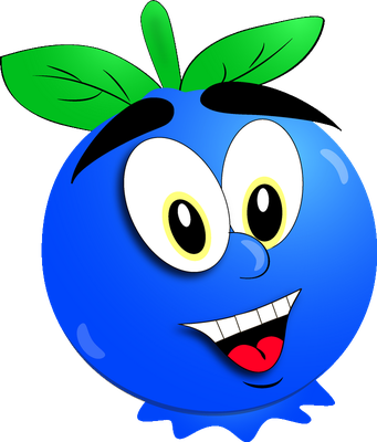 myrtille - fruit - alimentation - smiley émoticône émoji cartoon clipart illustration - artémotic