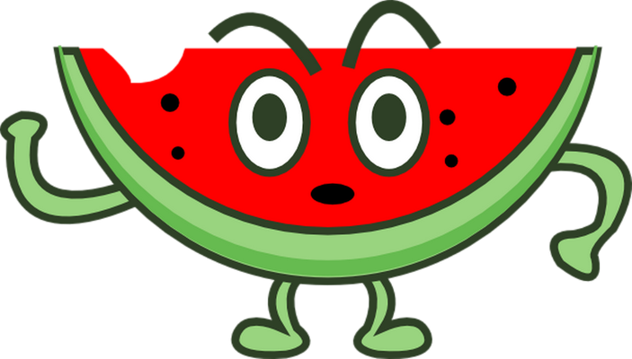 pastèque - fruit - alimentation - smiley émoticône émoji cartoon clipart illustration - artémotic