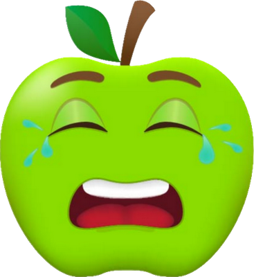 pomme - fruit - alimentation - smiley émoticône émoji cartoon clipart illustration - artémotic