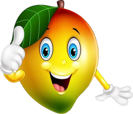 mangue - fruit - alimentation - smiley émoticône émoji cartoon clipart illustration - artémotic