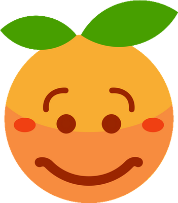 orange - fruit - alimentation - smiley émoticône émoji cartoon clipart illustration - artémotic