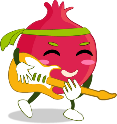 grenade - fruit - alimentation - smiley émoticône émoji cartoon clipart illustration - artémotic