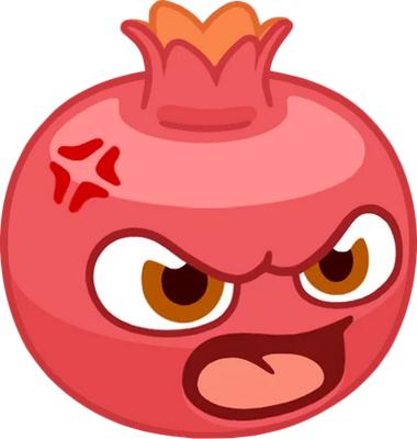 grenade - fruit - alimentation - smiley émoticône émoji cartoon clipart illustration - artémotic