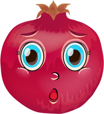 grenade - fruit - alimentation - smiley émoticône émoji cartoon clipart illustration - artémotic