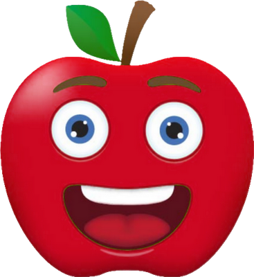 pomme - fruit - alimentation - smiley émoticône émoji cartoon clipart illustration - artémotic