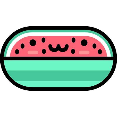 pastèque - fruit - alimentation - smiley émoticône émoji cartoon clipart illustration - artémotic