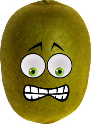 kiwi - fruit - alimentation - smiley émoticône émoji cartoon clipart illustration - artémotic