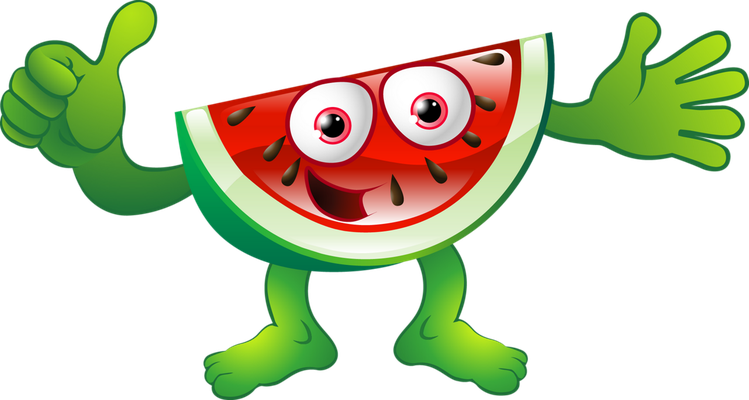 pastèque - fruit - alimentation - smiley émoticône émoji cartoon clipart illustration - artémotic
