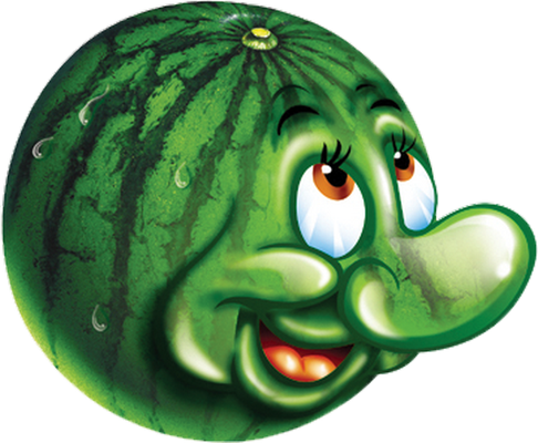 pastèque - fruit - alimentation - smiley émoticône émoji cartoon clipart illustration - artémotic