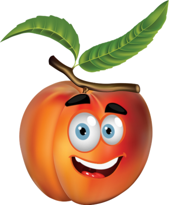 abricot - fruit - alimentation - smiley émoticône émoji cartoon clipart illustration - artémotic