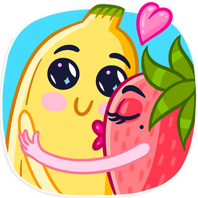 banane - fruit - alimentation - smiley émoticône émoji cartoon clipart illustration - artémotic