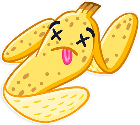 banane - fruit - alimentation - smiley émoticône émoji cartoon clipart illustration - artémotic