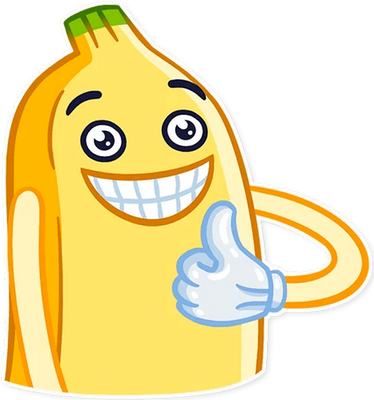 banane - fruit - alimentation - smiley émoticône émoji cartoon clipart illustration - artémotic