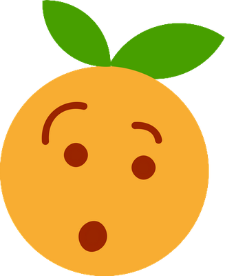 orange - fruit - alimentation - smiley émoticône émoji cartoon clipart illustration - artémotic