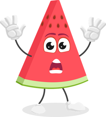 pastèque - fruit - alimentation - smiley émoticône émoji cartoon clipart illustration - artémotic