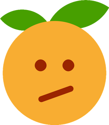 orange - fruit - alimentation - smiley émoticône émoji cartoon clipart illustration - artémotic