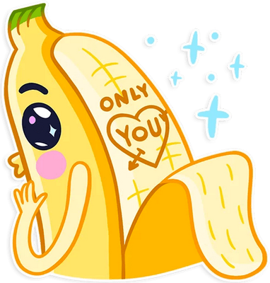 banane - fruit - alimentation - smiley émoticône émoji cartoon clipart illustration - artémotic