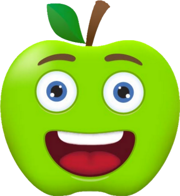 pomme - fruit - alimentation - smiley émoticône émoji cartoon clipart illustration - artémotic