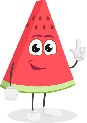 pastèque - fruit - alimentation - smiley émoticône émoji cartoon clipart illustration - artémotic