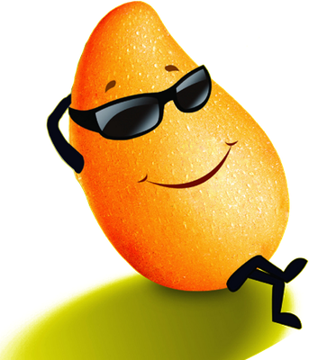 mangue - fruit - alimentation - smiley émoticône émoji cartoon clipart illustration - artémotic