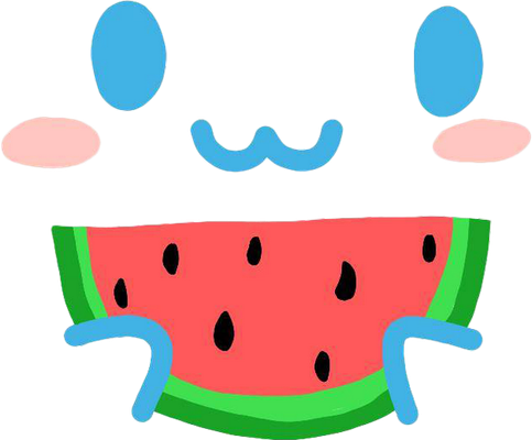pastèque - fruit - alimentation - smiley émoticône émoji cartoon clipart illustration - artémotic