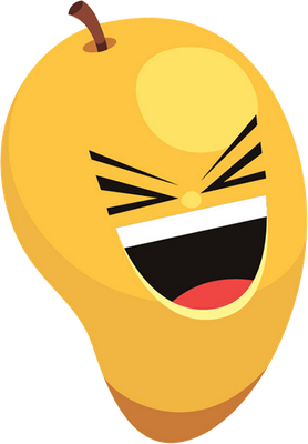 mangue - fruit - alimentation - smiley émoticône émoji cartoon clipart illustration - artémotic