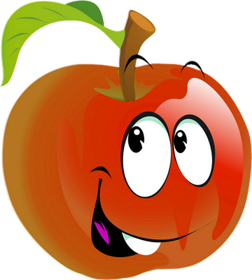 pomme - fruit - alimentation - smiley émoticône émoji cartoon clipart illustration - artémotic