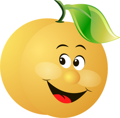 abricot - fruit - alimentation - smiley émoticône émoji cartoon clipart illustration - artémotic