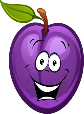 prune - fruit - alimentation - smiley émoticône émoji cartoon clipart illustration - artémotic