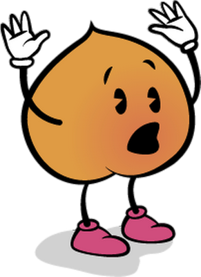 abricot - fruit - alimentation - smiley émoticône émoji cartoon clipart illustration - artémotic