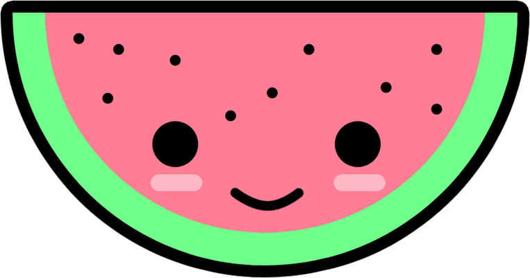 pastèque - fruit - alimentation - smiley émoticône émoji cartoon clipart illustration - artémotic