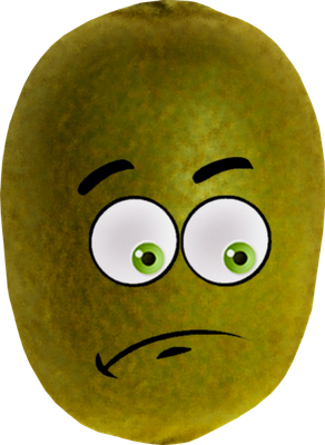 kiwi - fruit - alimentation - smiley émoticône émoji cartoon clipart illustration - artémotic