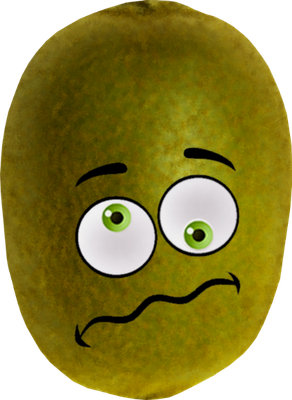 kiwi - fruit - alimentation - smiley émoticône émoji cartoon clipart illustration - artémotic