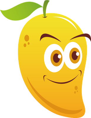 mangue - fruit - alimentation - smiley émoticône émoji cartoon clipart illustration - artémotic