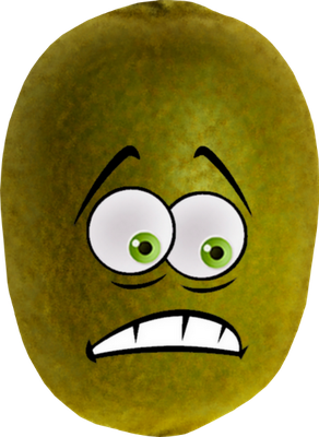 kiwi - fruit - alimentation - smiley émoticône émoji cartoon clipart illustration - artémotic