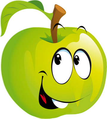 pomme - fruit - alimentation - smiley émoticône émoji cartoon clipart illustration - artémotic