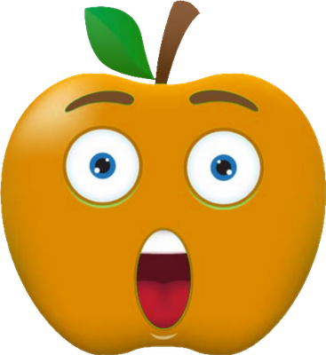 pomme - fruit - alimentation - smiley émoticône émoji cartoon clipart illustration - artémotic
