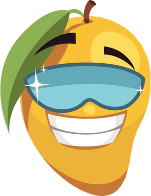 mangue - fruit - alimentation - smiley émoticône émoji cartoon clipart illustration - artémotic