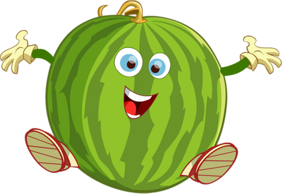 pastèque - fruit - alimentation - smiley émoticône émoji cartoon clipart illustration - artémotic