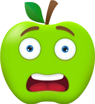 pomme - fruit - alimentation - smiley émoticône émoji cartoon clipart illustration - artémotic