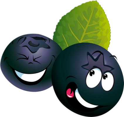 myrtille - fruit - alimentation - smiley émoticône émoji cartoon clipart illustration - artémotic