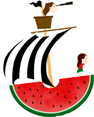pastèque - fruit - alimentation - smiley émoticône émoji cartoon clipart illustration - artémotic